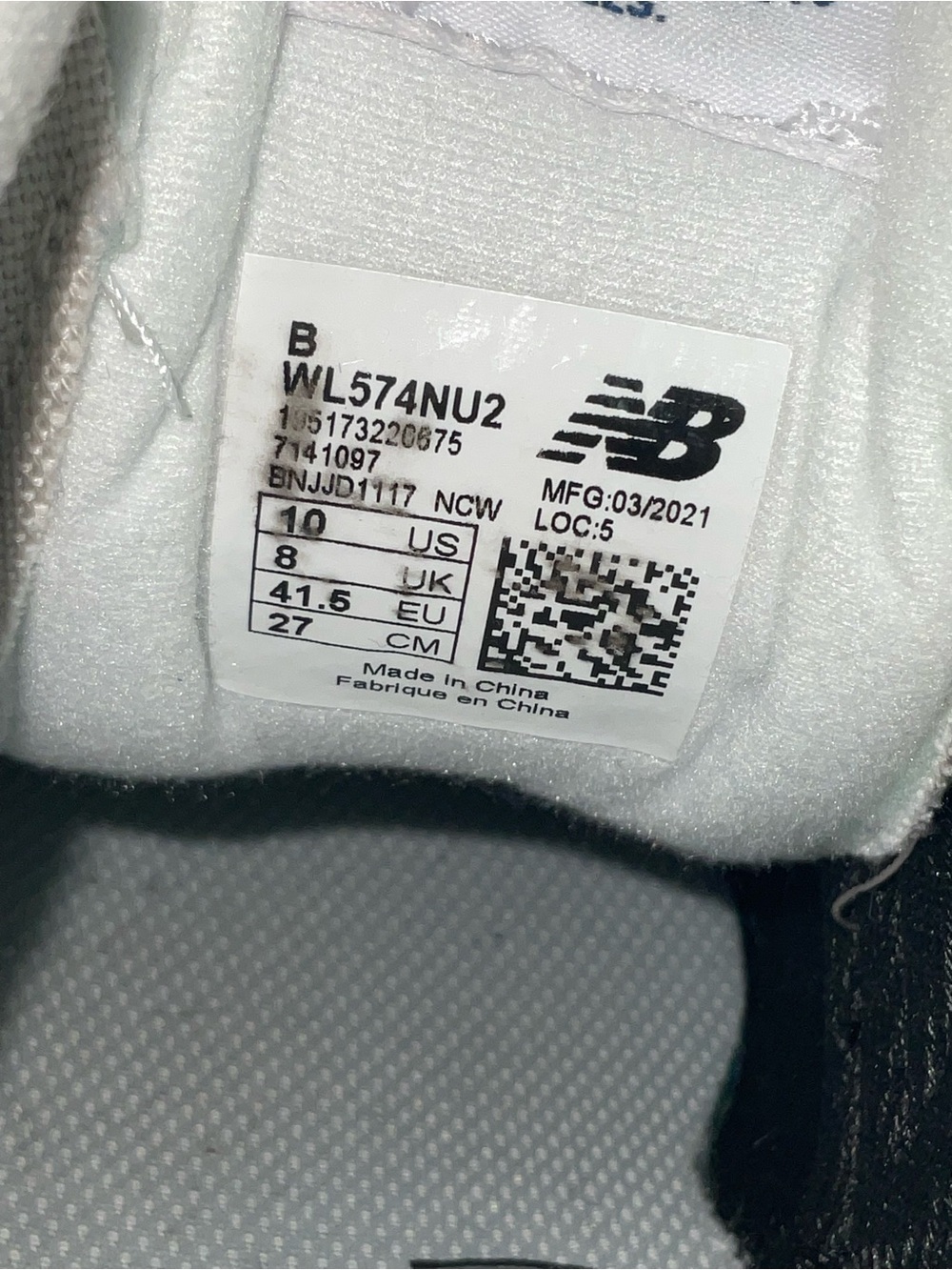 New Balance 574 Atlantic Blue Sneaker - Picture 8 of 8